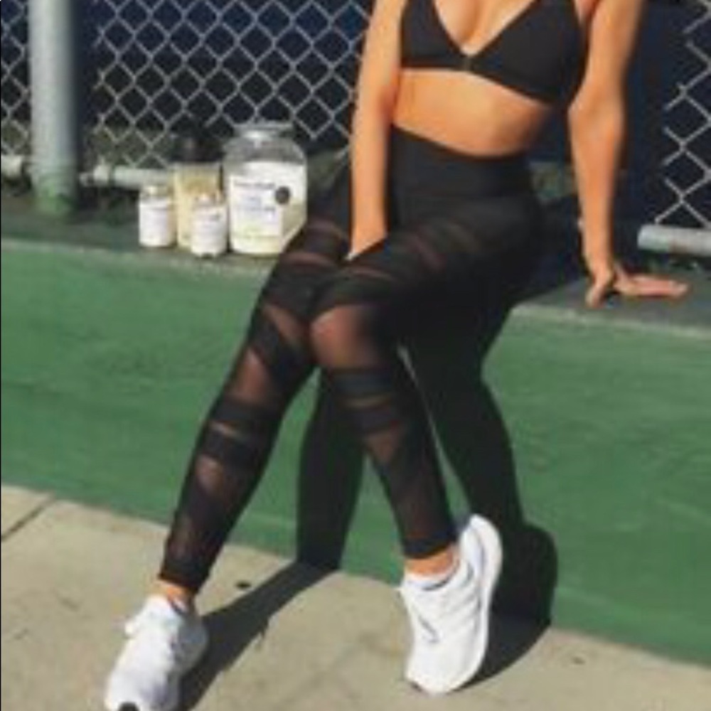 Lululemon Wunder Under Tech Mesh Leggings